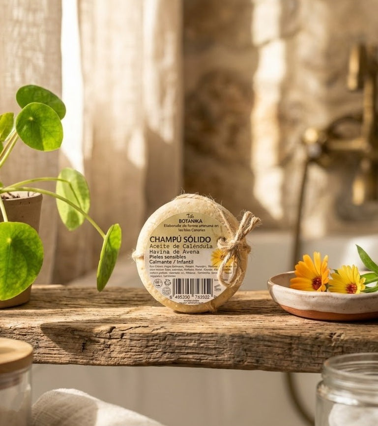 Champu artesanal sólido de Calendula