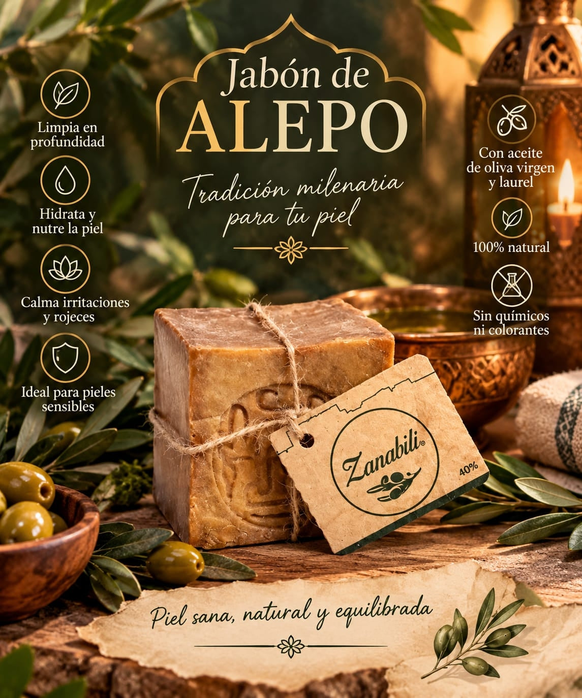Jabon natural de Alepo