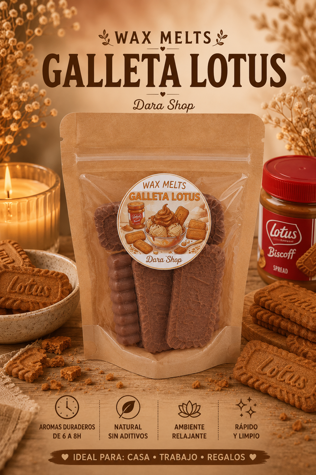 Wax Melts aroma Galletas Lotus