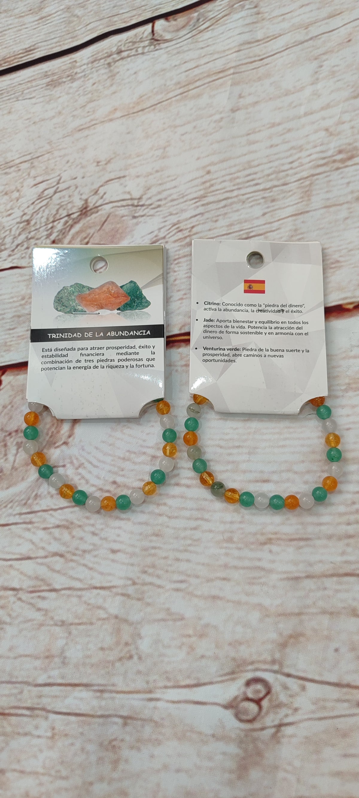 Pulsera de minerales trinidad de la abundancia
