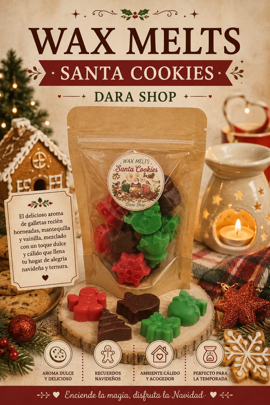Wax Melts aroma Santa cookies
