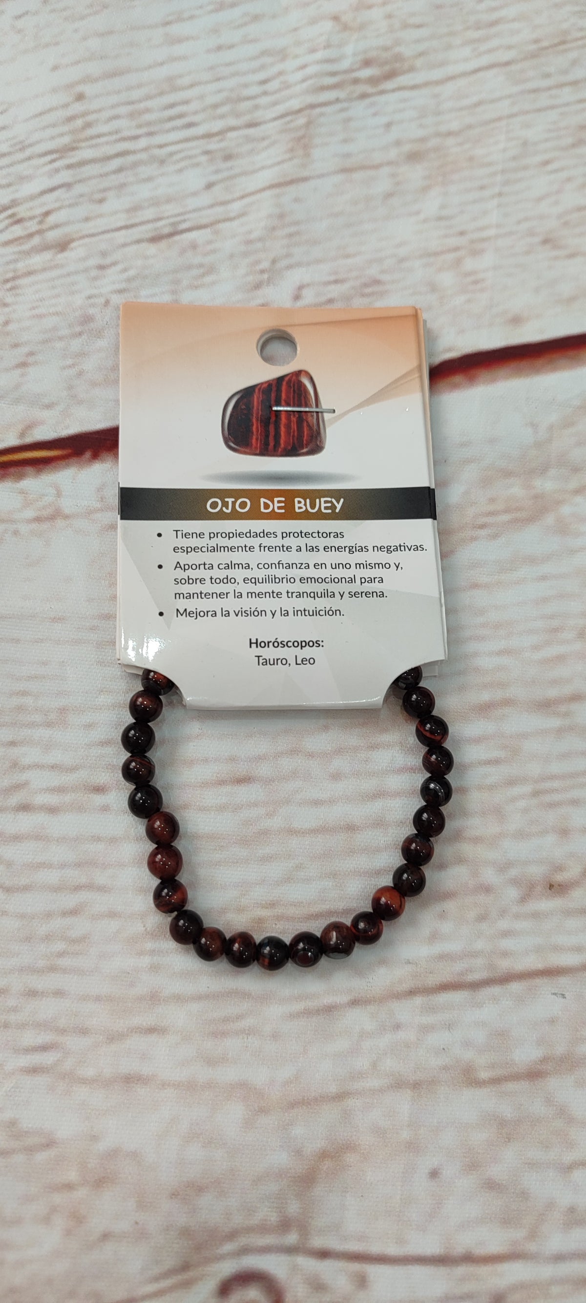 Pulsera de piedra ojo de buey