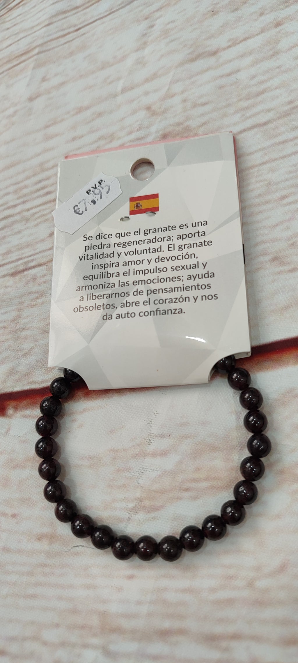 Pulsera de piedras granate