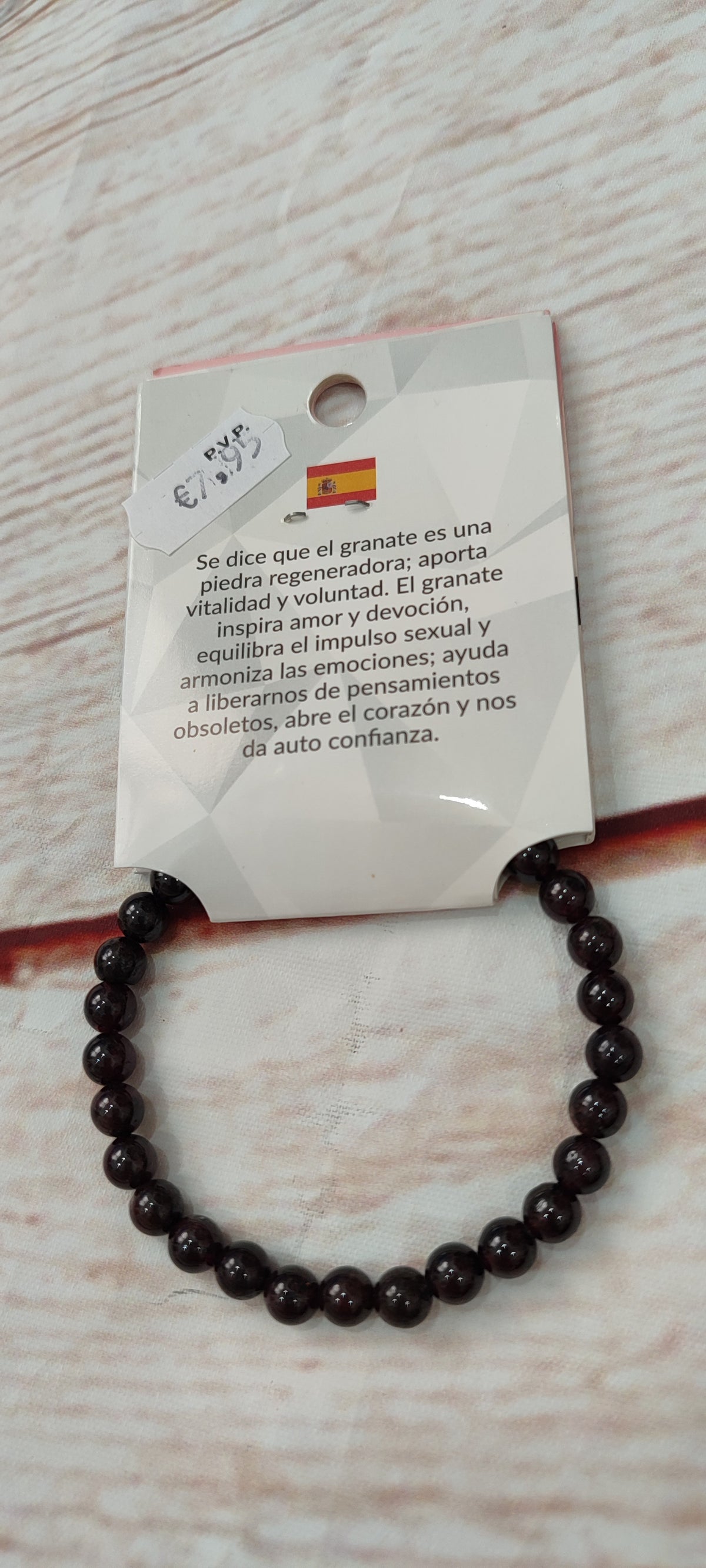 Pulsera de piedras granate