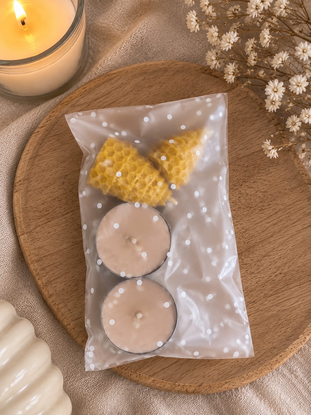 Velas de miel y canela