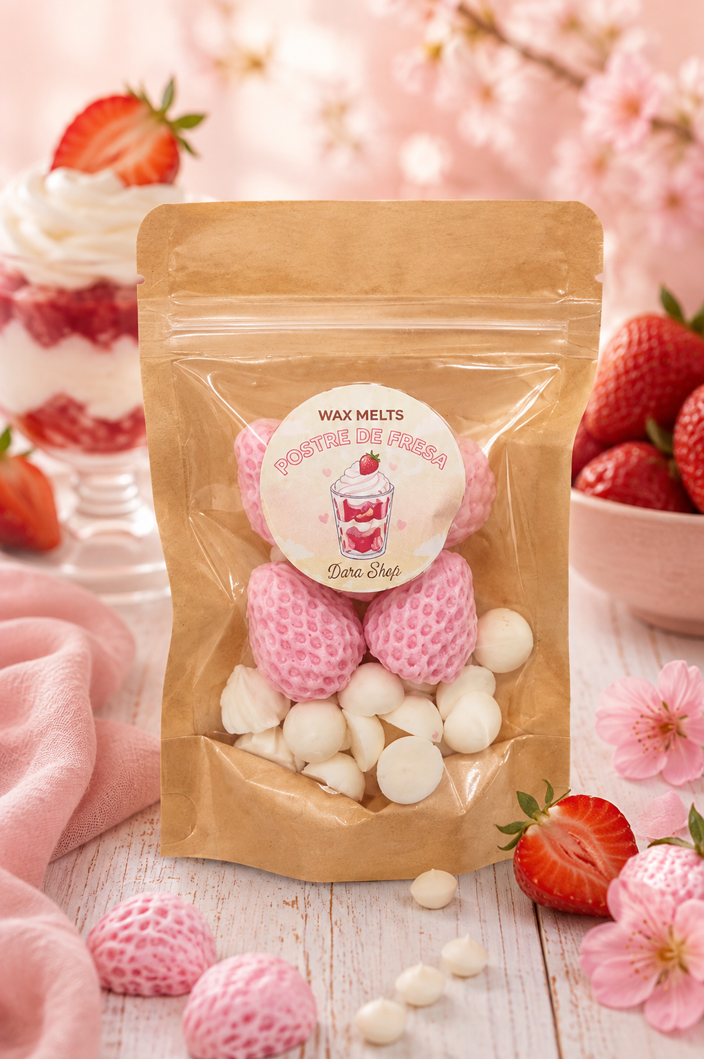 Wax Melts aroma postre de fresa