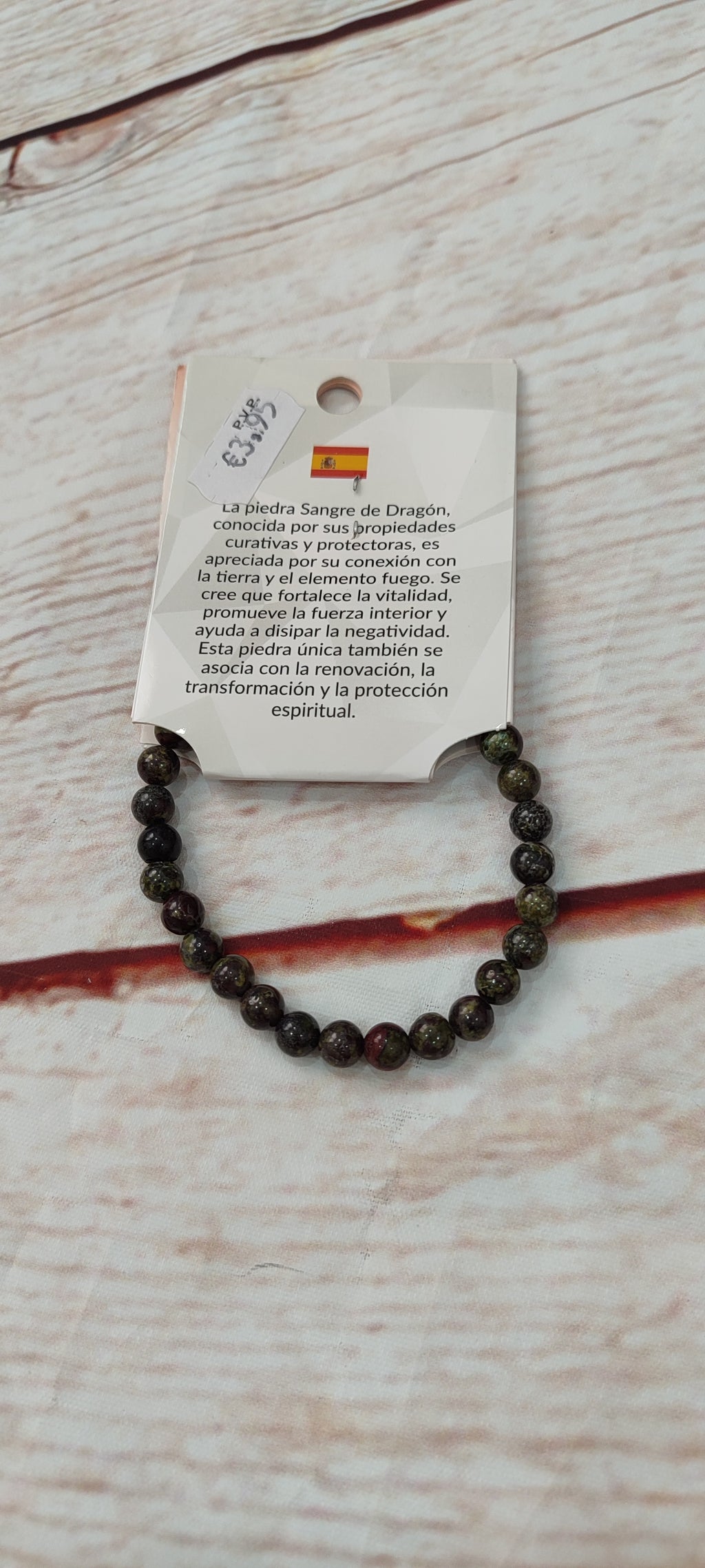 Pulsera de piedras jaspe sangre de dragon