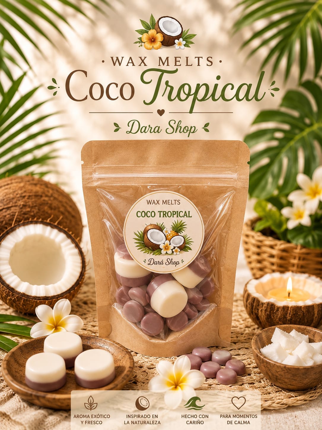 Wax Melts aroma coco tropical