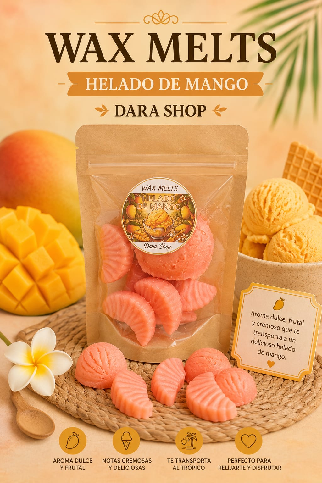 Wax Melts aroma Helado de Mango