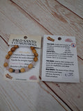 Pulsera palo santo y cuarzo rosa