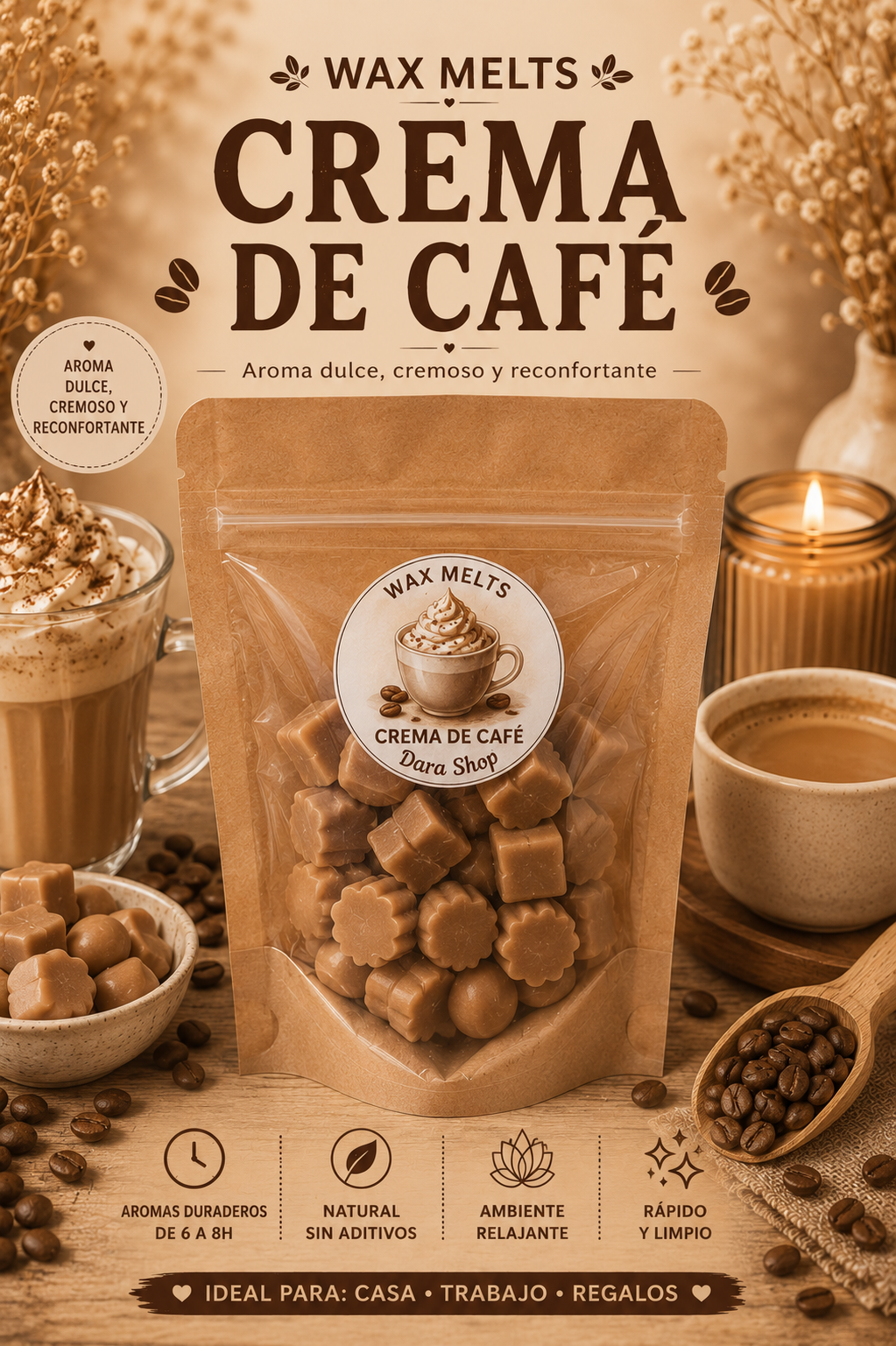 Wax Melts aroma crema de café