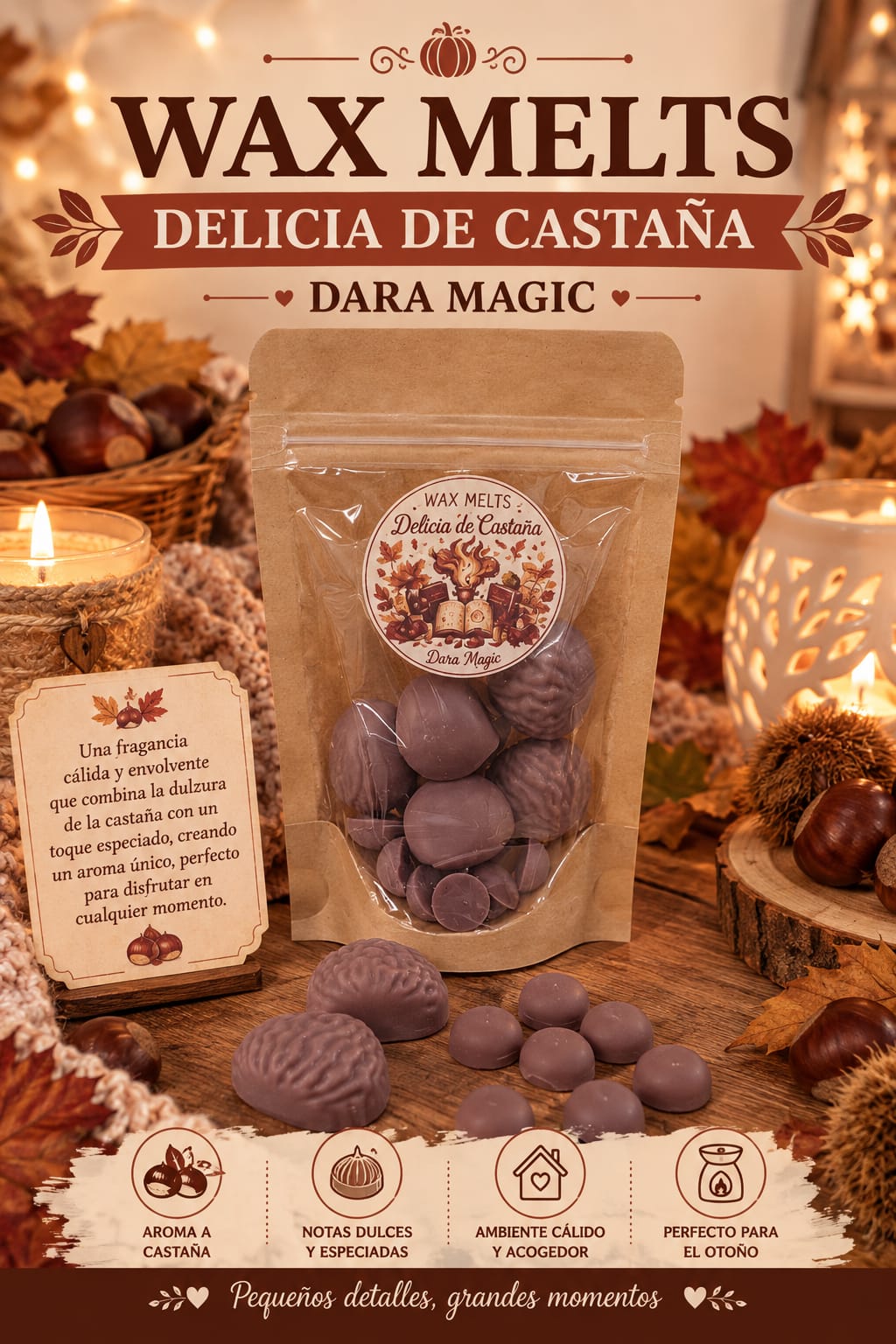 Wax Melts aroma delicia de castaña