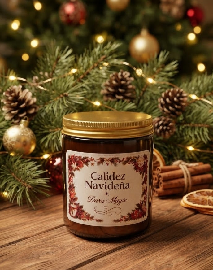 Vela aromática de vaso Calidez Navideña