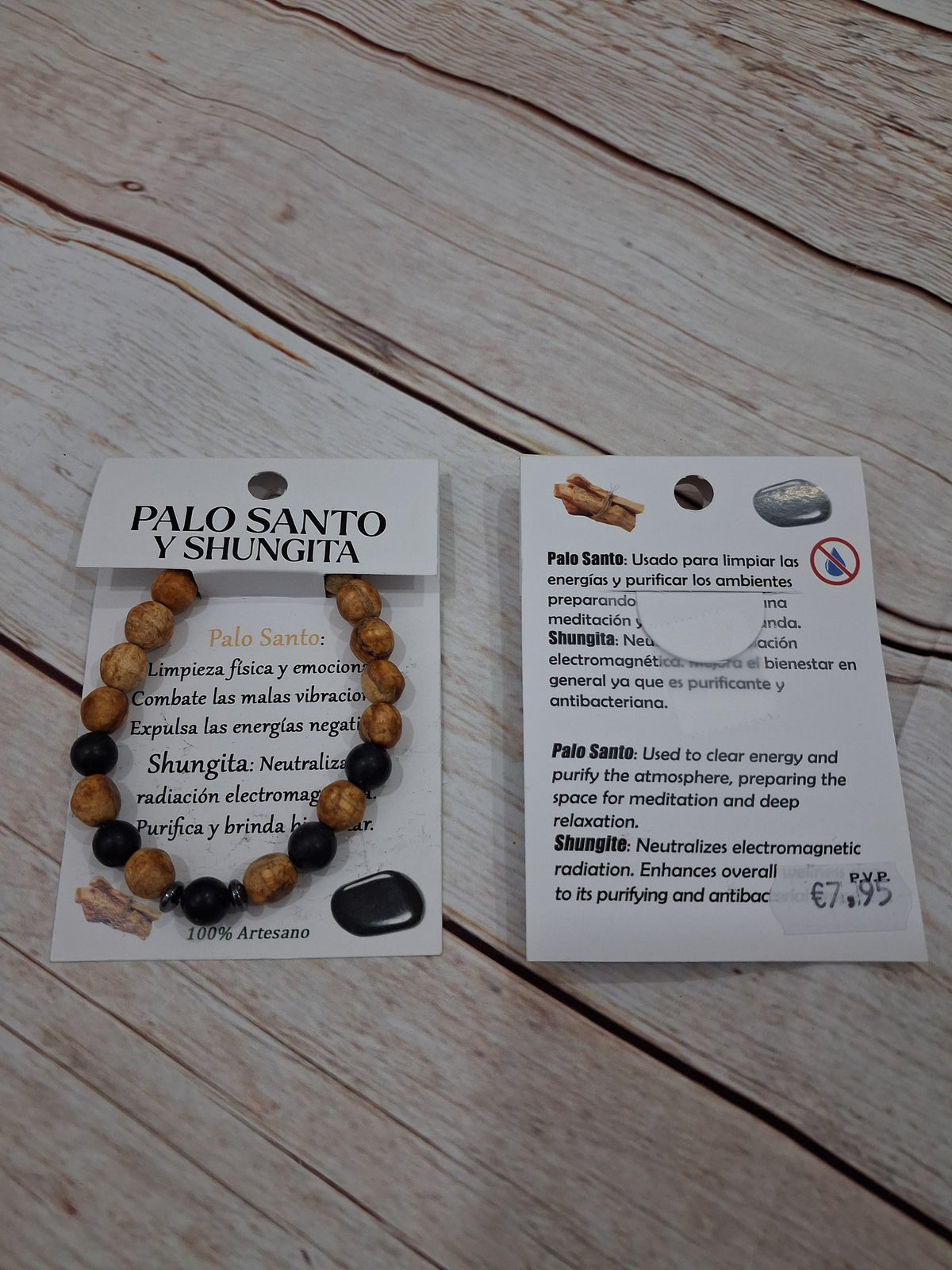 Pulsera palo santo y shunguita