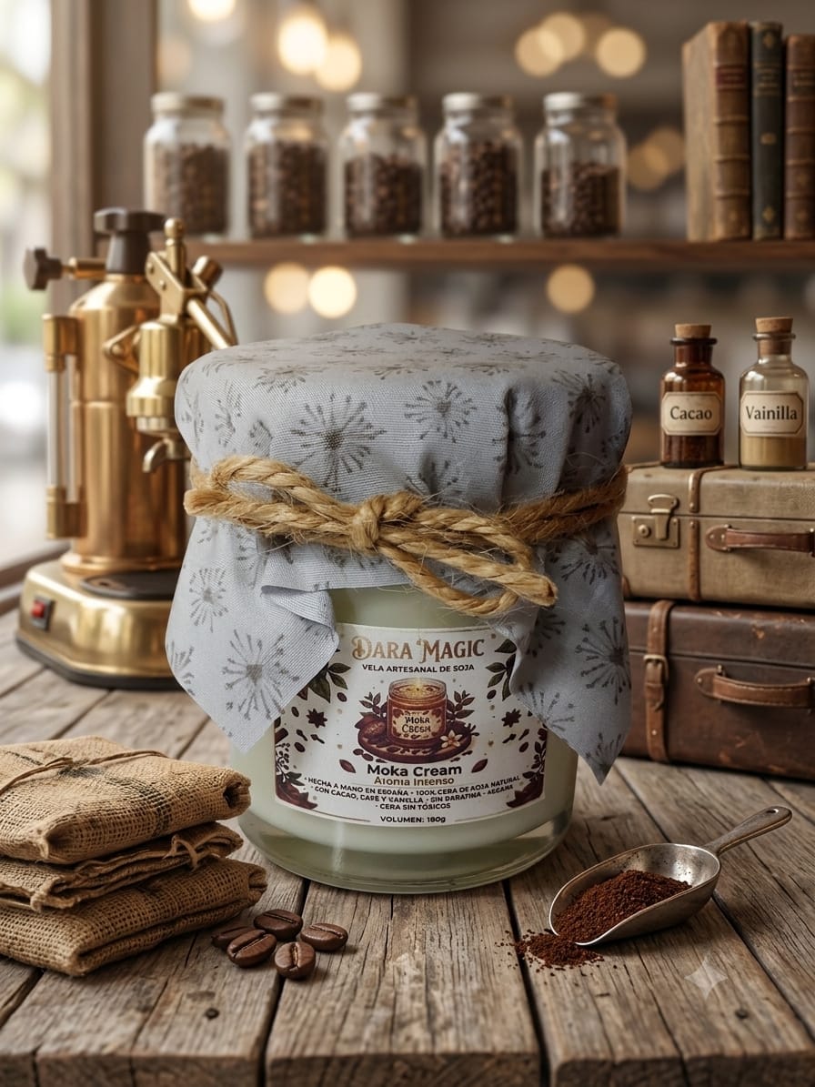 Vela aromática en vaso