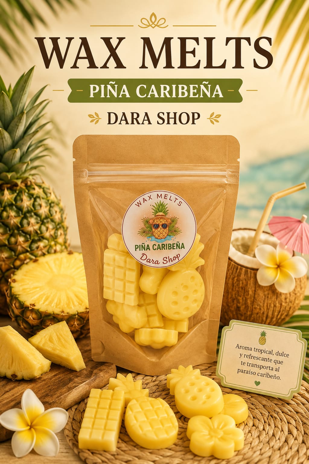Wax Melts aroma piña caribeña