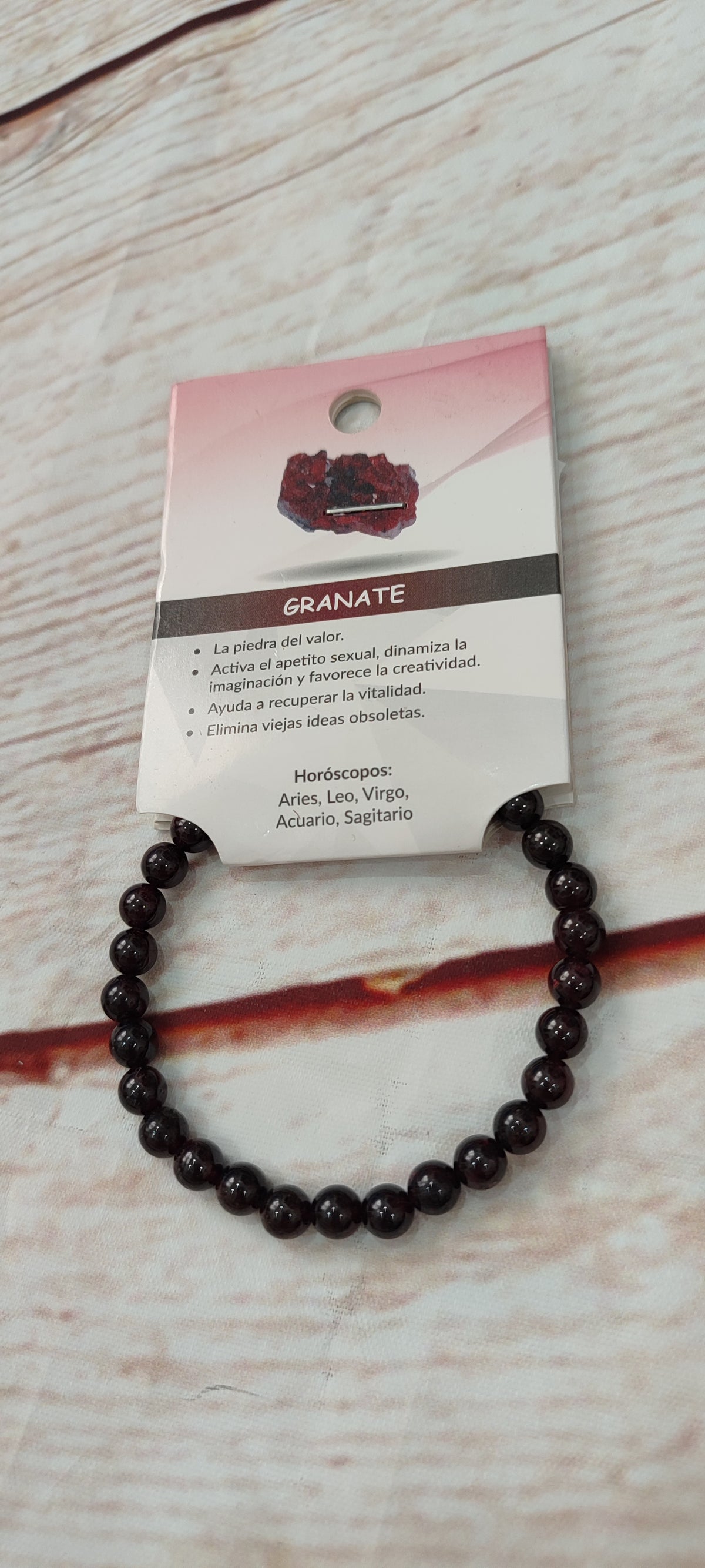 Pulsera de piedras granate