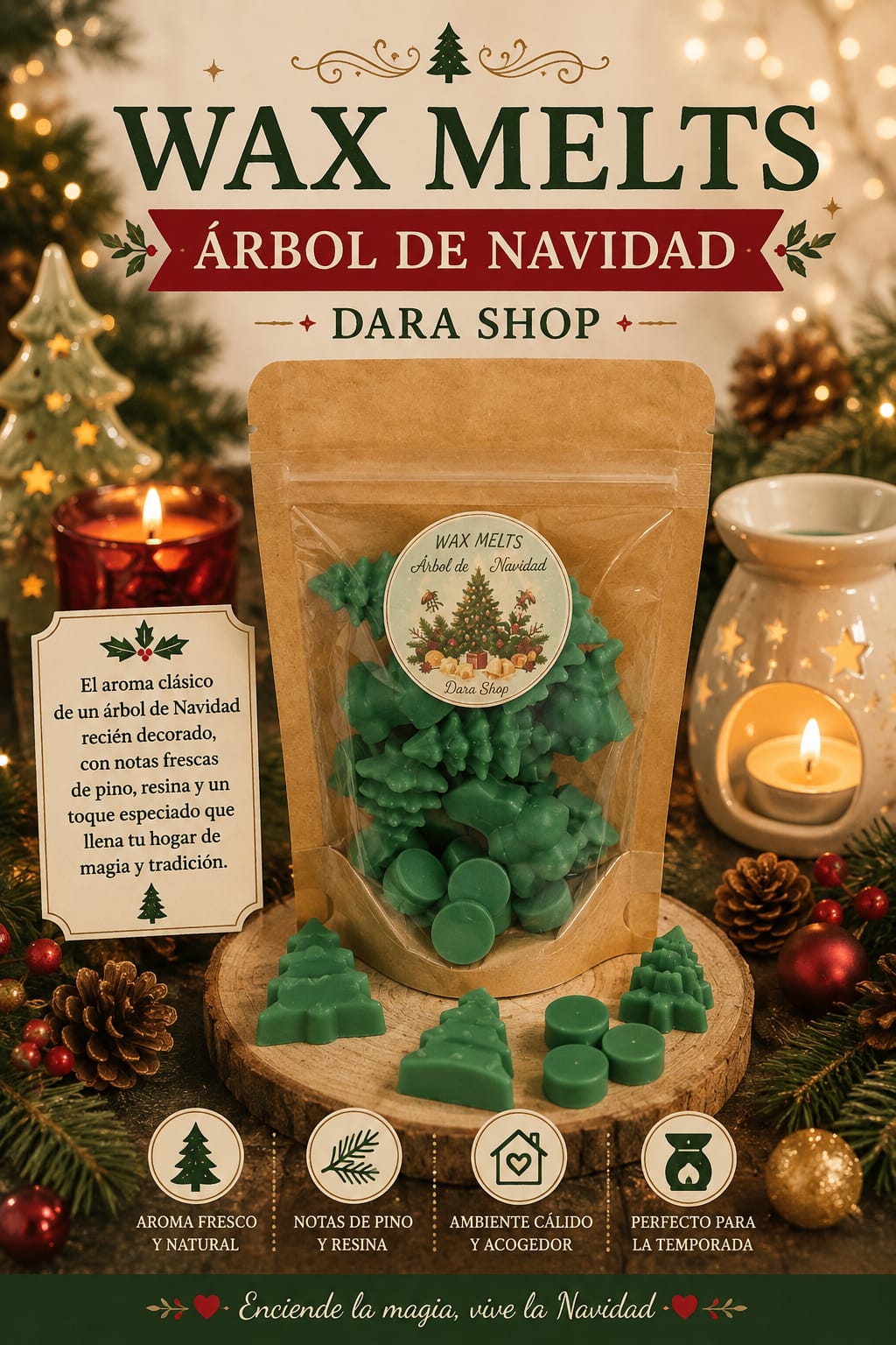 Wax Melts aroma Árbol de navidad