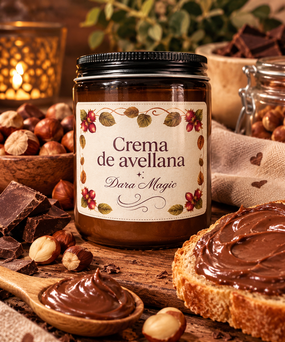 Vela aromática en vaso