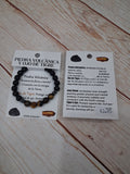 Pulsera piedra volcánica y ojo de tigre